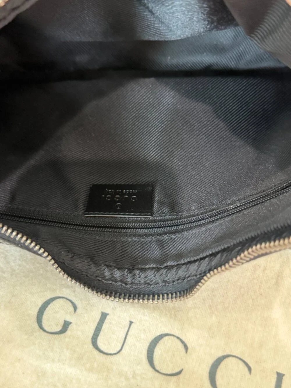 Vintage Gucci Tom Ford Era GG Canvas Hobo Bag
